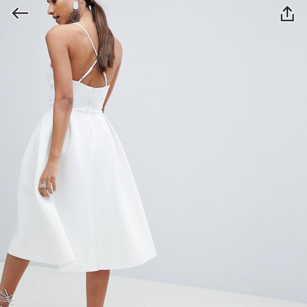 ASOS Design Scuba Cami Prom Midi Dress